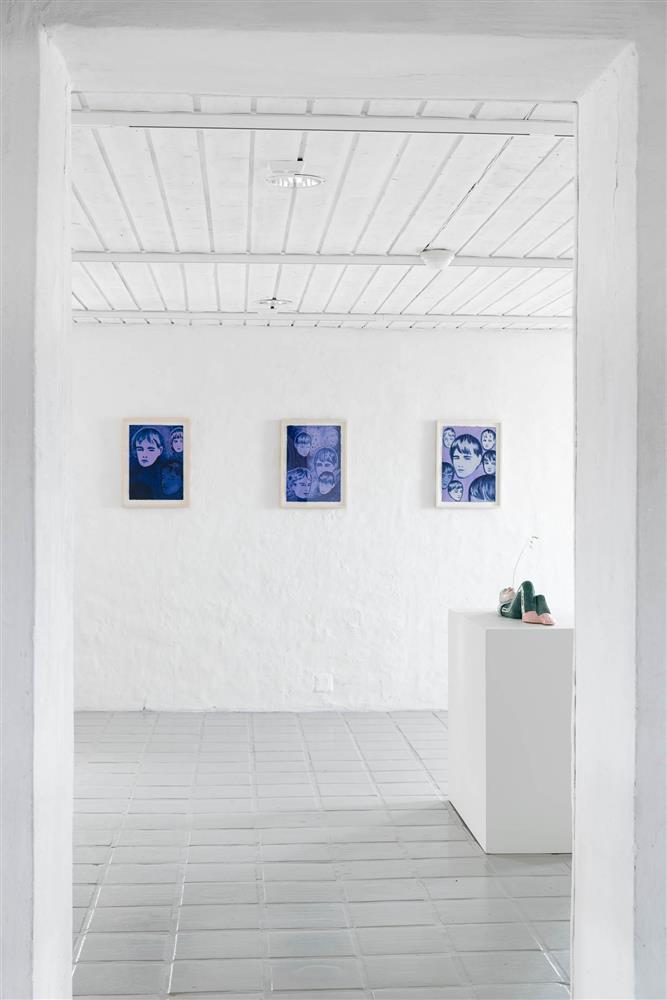 Utstillinga Eit anna landskap / Another Landscape, teinkning, skulptur og måleri av Robin Danielsson, 2024 - Klikk for stort bilete