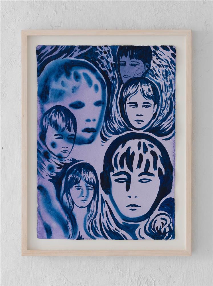 Utstillinga Eit anna landskap / Another Landscape, teinkning, skulptur og måleri av Robin Danielsson, 2024 - Klikk for stort bilete