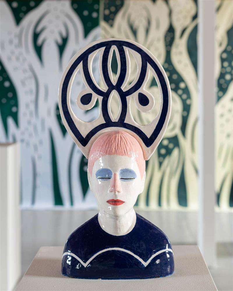 Utstillinga Eit anna landskap / Another Landscape, teinkning, skulptur og måleri av Robin Danielsson, 2024 - Klikk for stort bilete