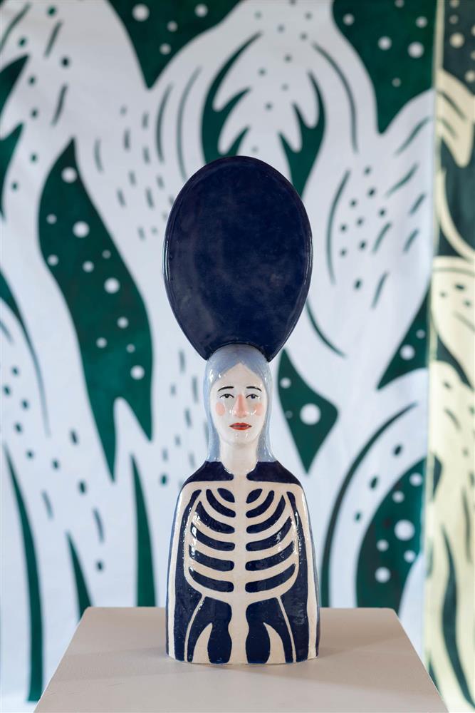 Utstillinga Eit anna landskap / Another Landscape, teinkning, skulptur og måleri av Robin Danielsson, 2024 - Klikk for stort bilete