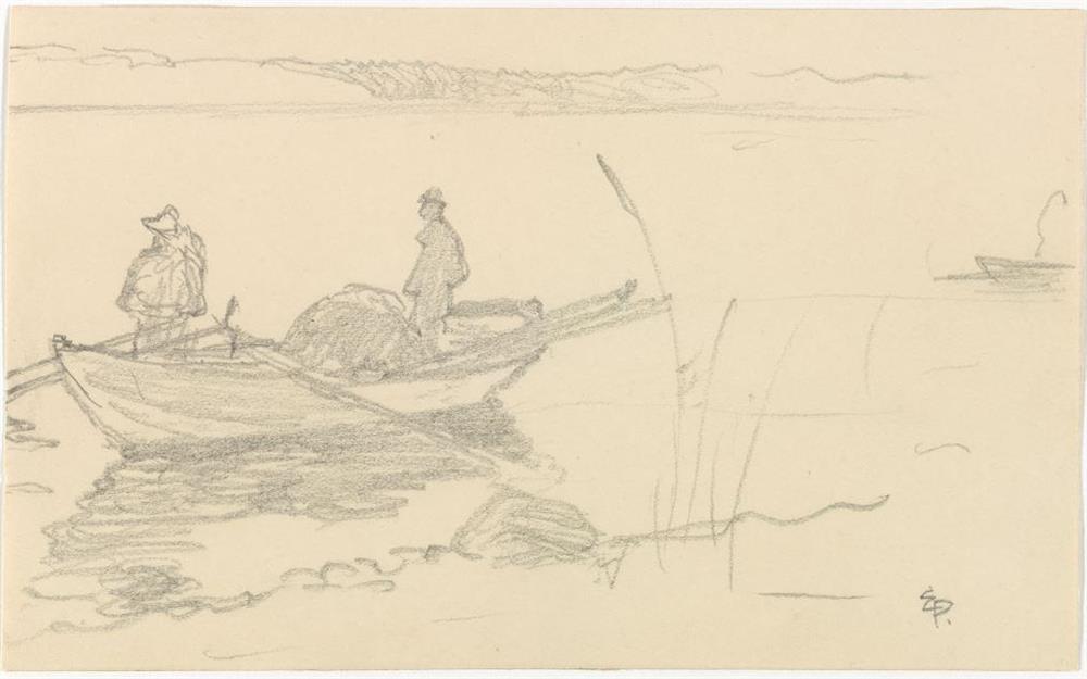 Eilif Peterssen Laksefiskere, Figgjo, 1889 Nasjonalmuseet - Klikk for stort bilete